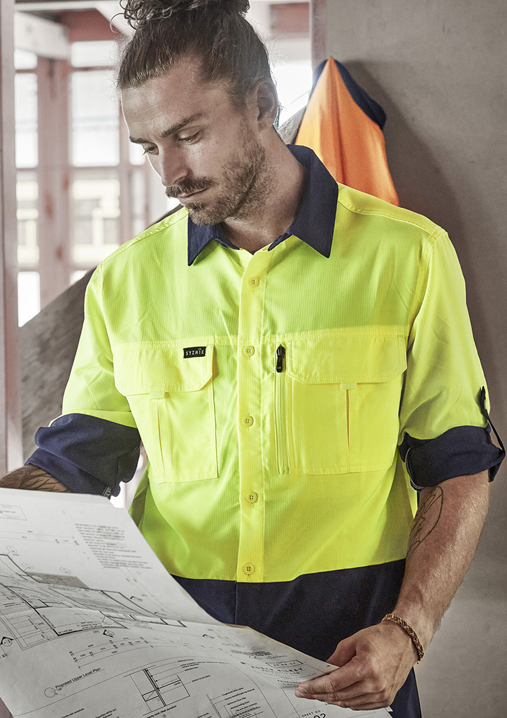 Mens hi sale vis work shirts